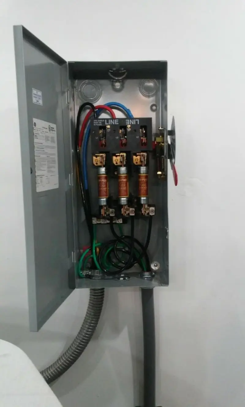 Three-phase disconnect switch installed for Electrical Wiring & Rewiring in Eau Claire