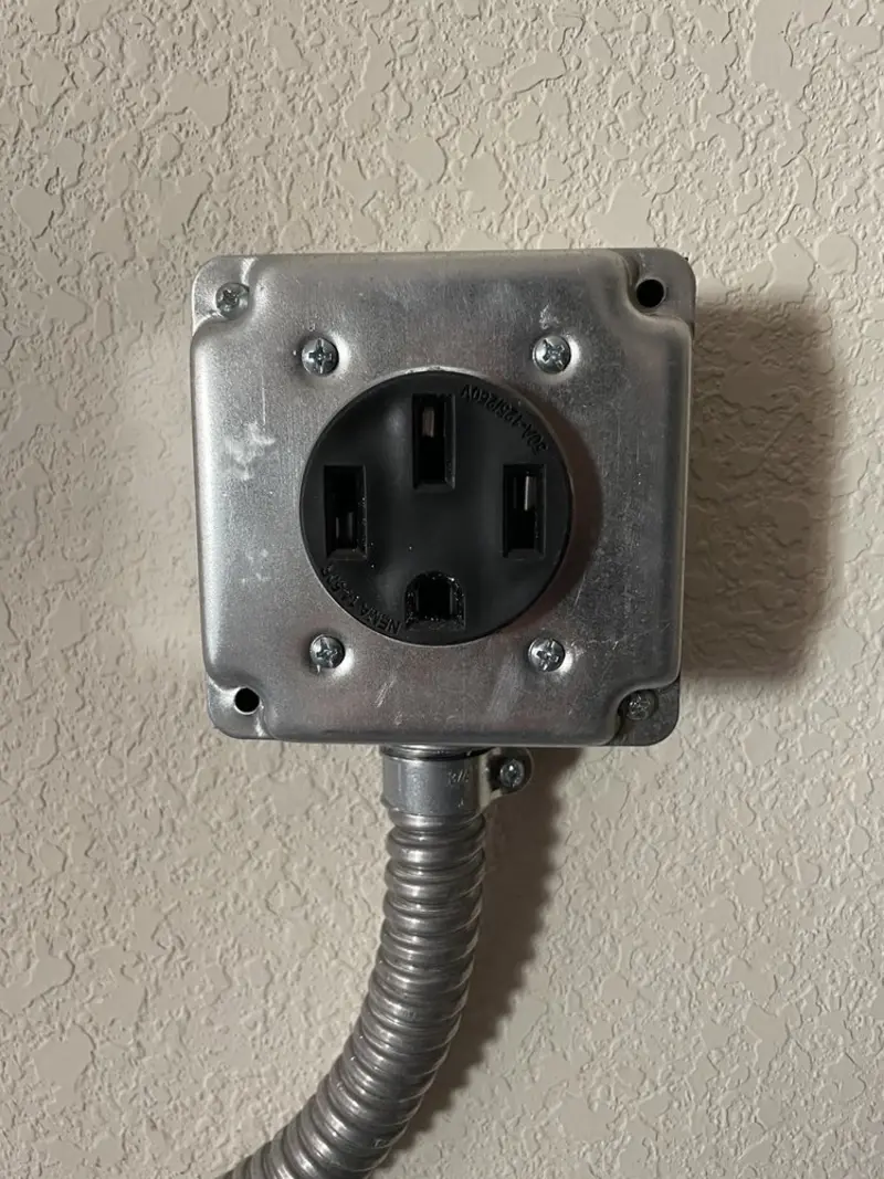 NEMA 14-50 outlet installed for Smart Home Electrical in Eau Claire